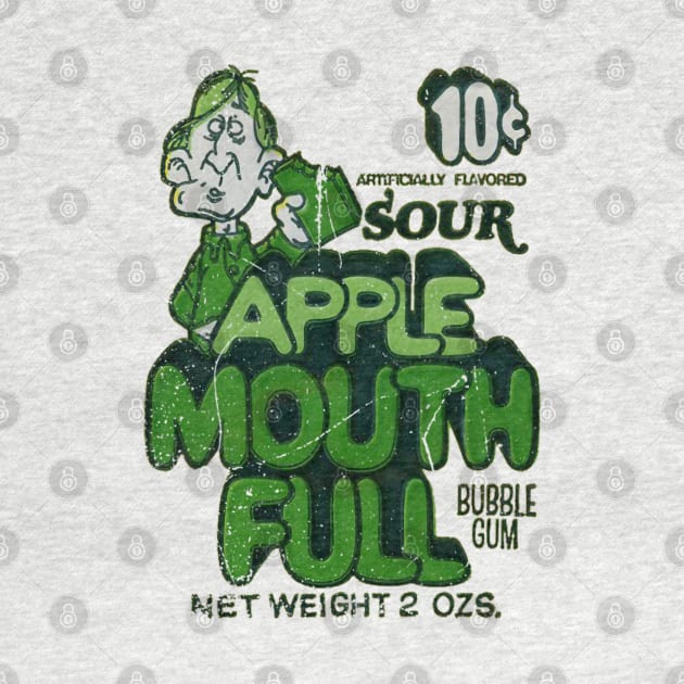 Sour Apple Mouth Full Bubble Gum by offsetvinylfilm